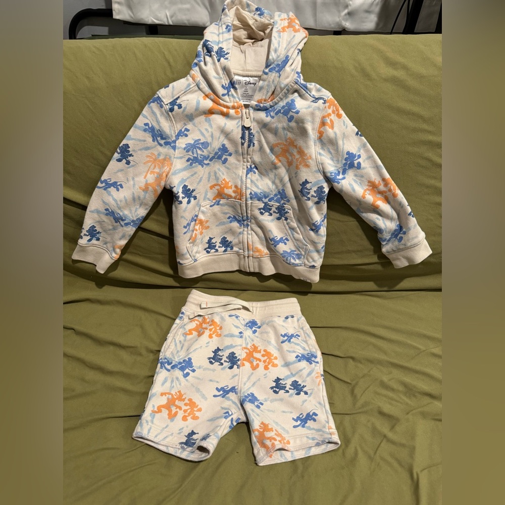Disney Mickey Hoodie and Short Set - Picture 2 of 4